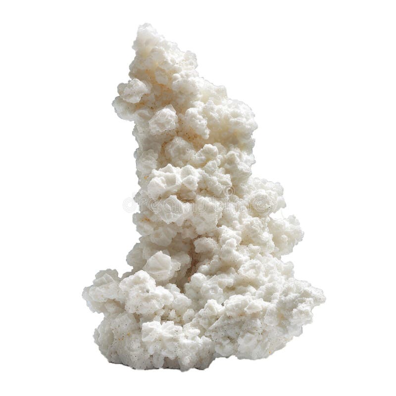 White coral skeleton standing upright on white background royalty free stock photo