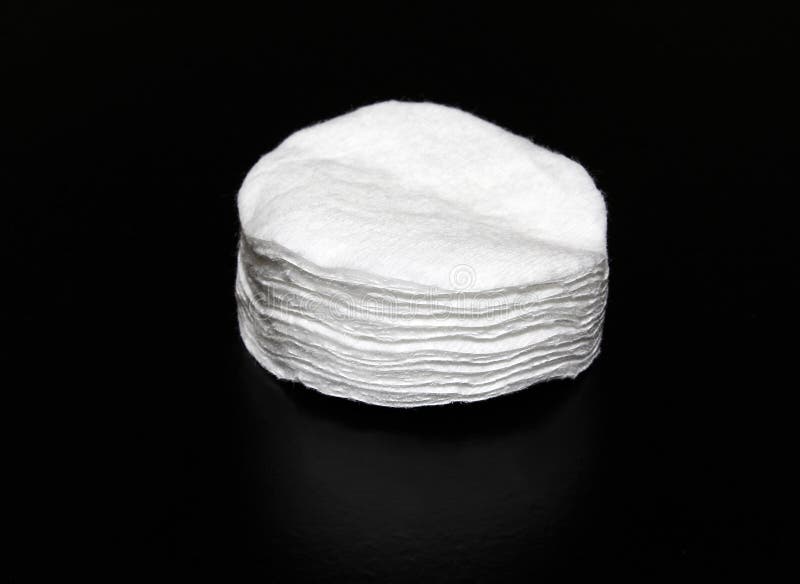 White Cotton Pads Make Up Remover. Stack of Buds/swabs Isolated on