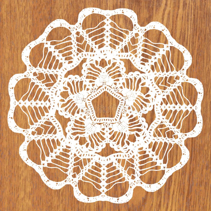 White crochet doily.