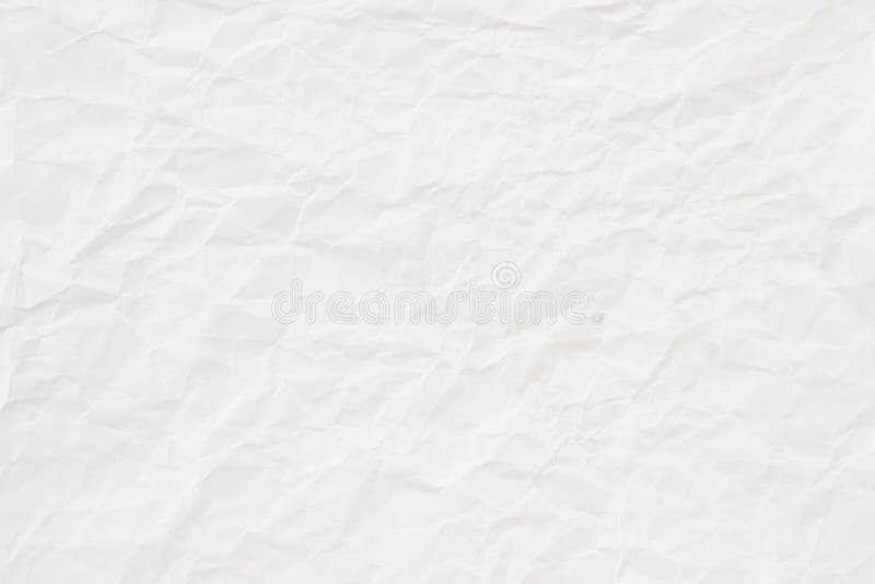 White crumpled paper texture or background