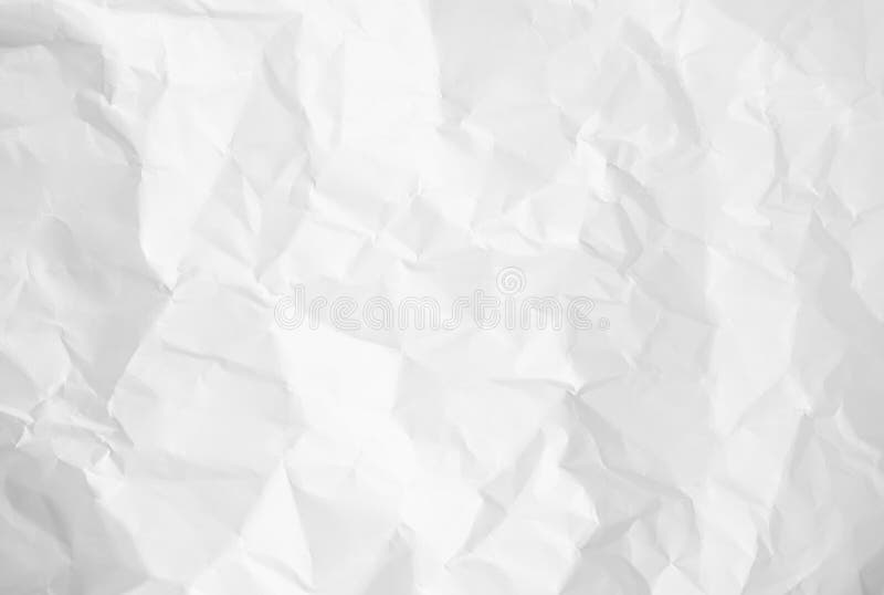Crumpled white paper textured background