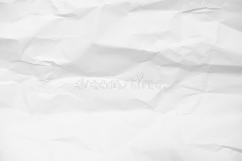 White Crumpled Paper Texture Background. Clean White Paper. Top View