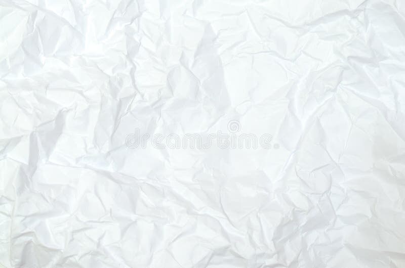 Textured Background Crumpled White Craft Paper, Crumpled