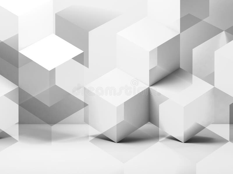 White Cubes Pattern 3d Rendering Stock Illustration Illustration Of Pattern Block 151857545