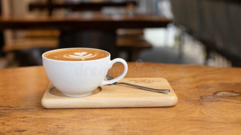 Cup of hot coffee on an old wooden table. Stock Photo by ©Valentyn_Volkov  54495007