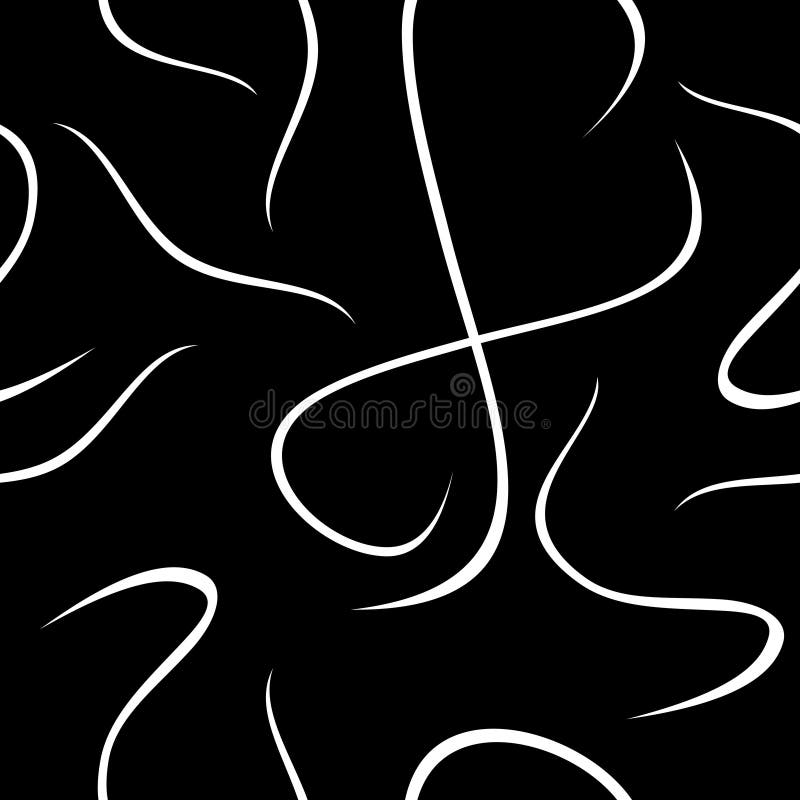 White curves on a black. Seamless background for design