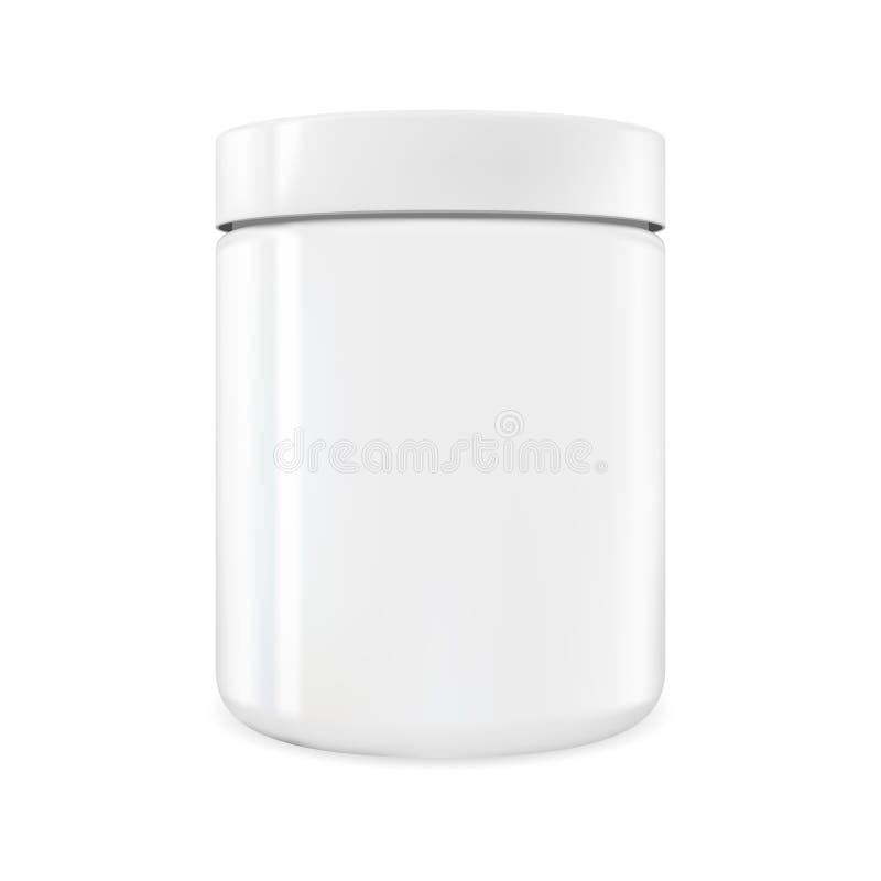 Empty protein powder container Stock Photo by ©michaklootwijk