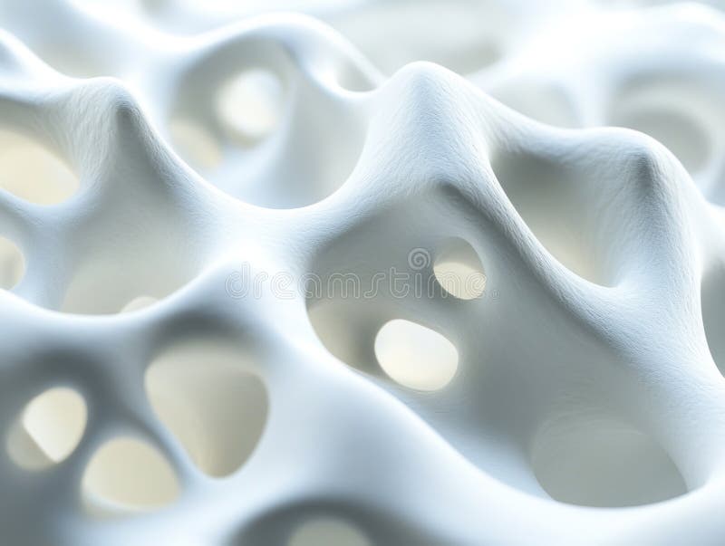 White 3D Rendering of Lattice Structure royalty free illustration