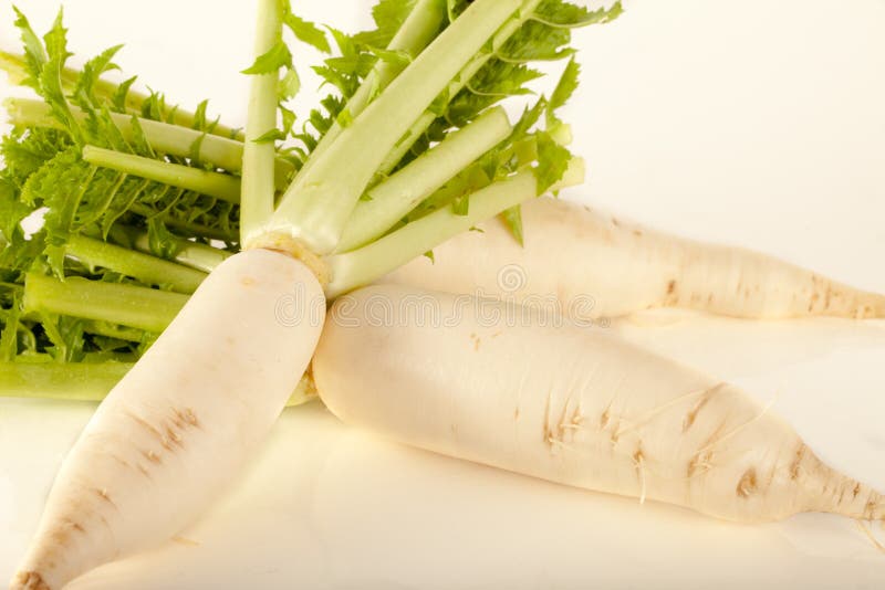 Daikon Radishes on Cutting Board Stock Image Image of gourmet, group