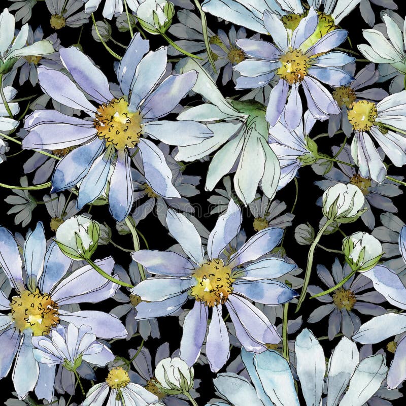 White daisy. Seamless background pattern. Fabric wallpaper print texture. royalty free illustration White daisy. Seamless background pattern. Fabric wallpaper print texture. royalty free illustration