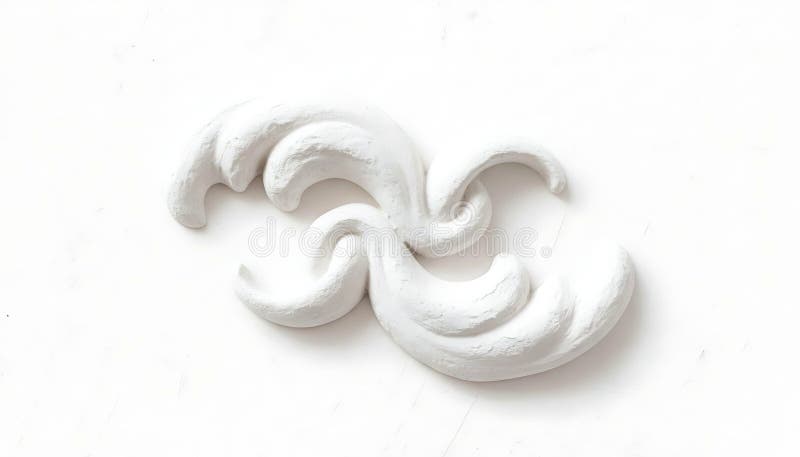 White decorative plaster design element stock illustration