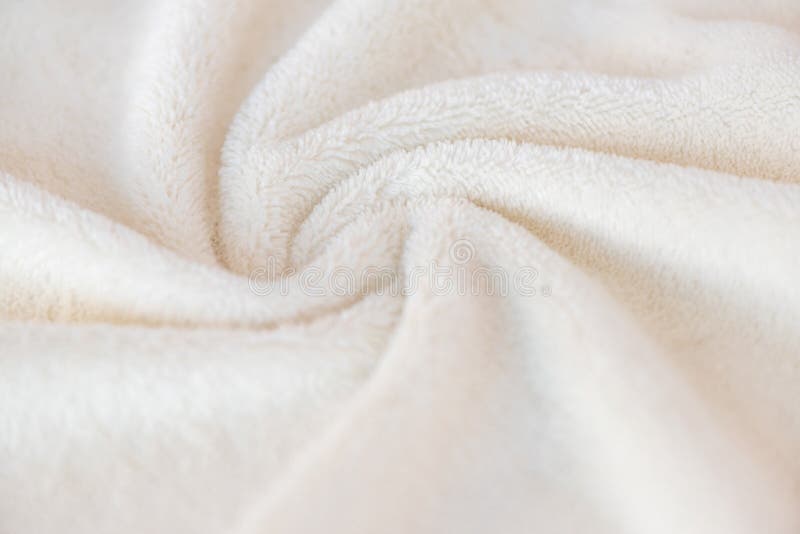 White Delicate Soft Background Of Plush Fabric Texture Of Beige Soft Fleecy  Blanket Textile With Twisted Folds Stock Photo - Download Image Now - iStock