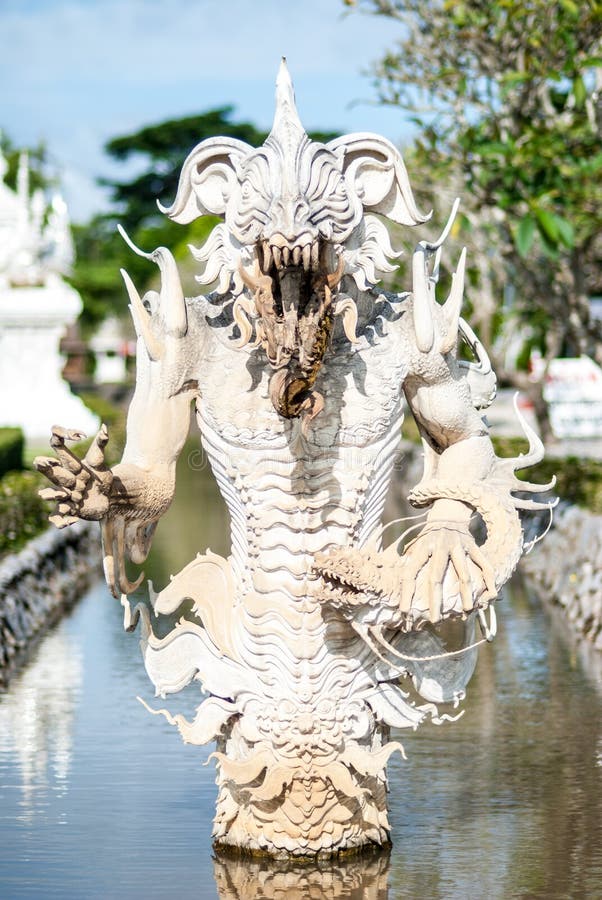 The white demon statue