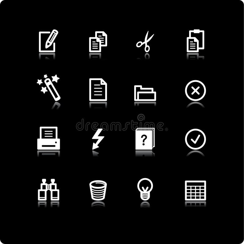 White document icons vector illustration
