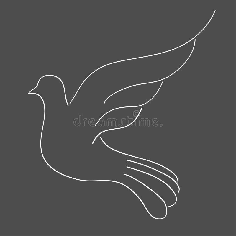 White dove royalty free illustration