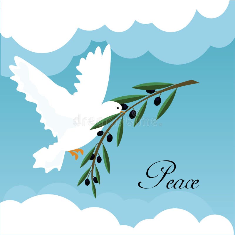 White Dove vector illustration