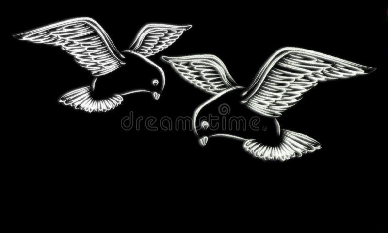 White dove royalty free illustration