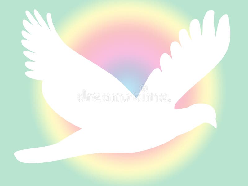 White Dove on Pastel royalty free illustration