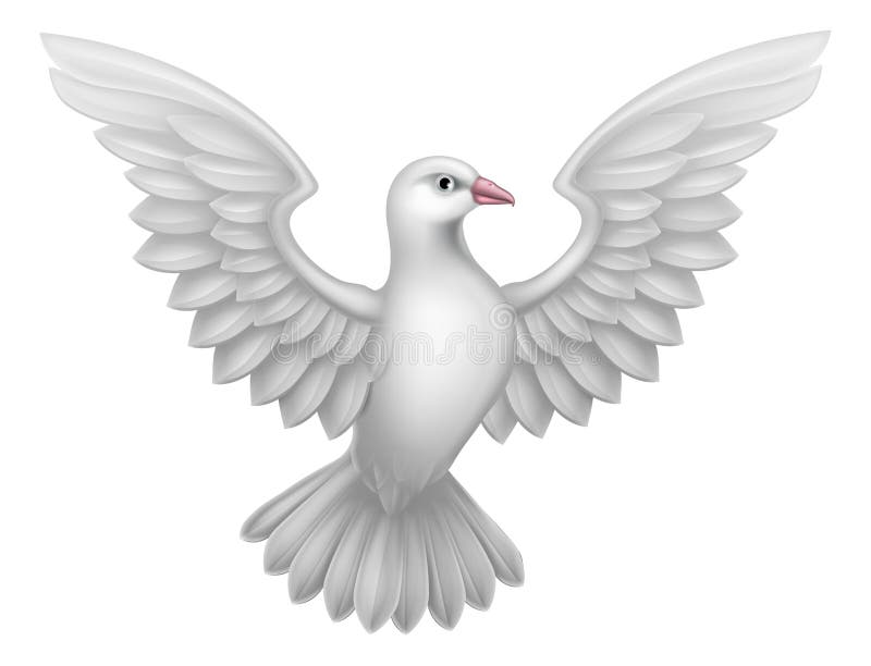 White Dove Concept royalty free illustration