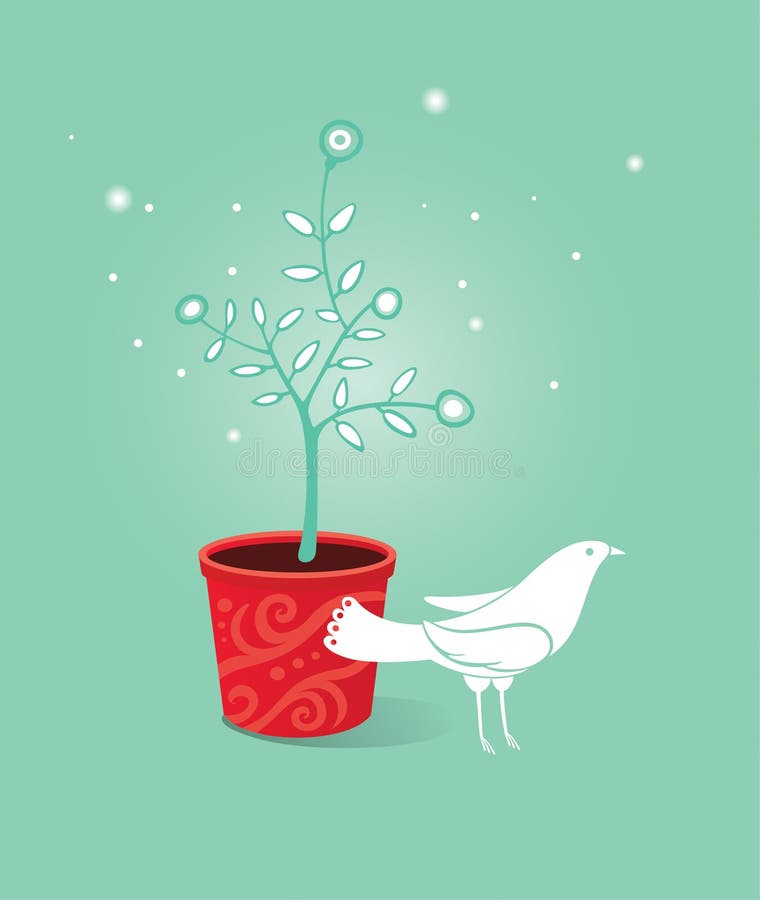 White dove (vector) royalty free illustration