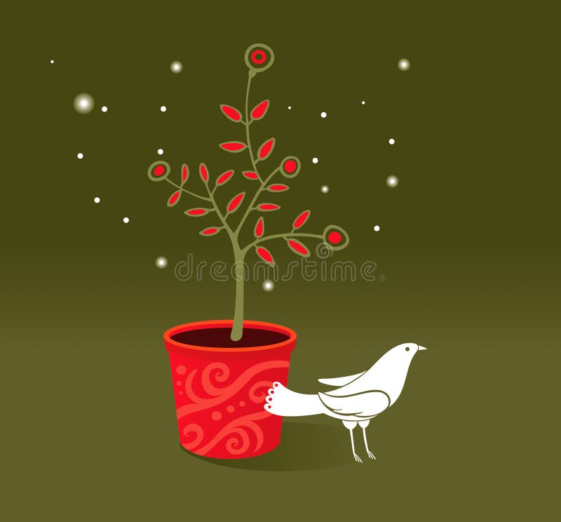 White dove (vector) stock illustration