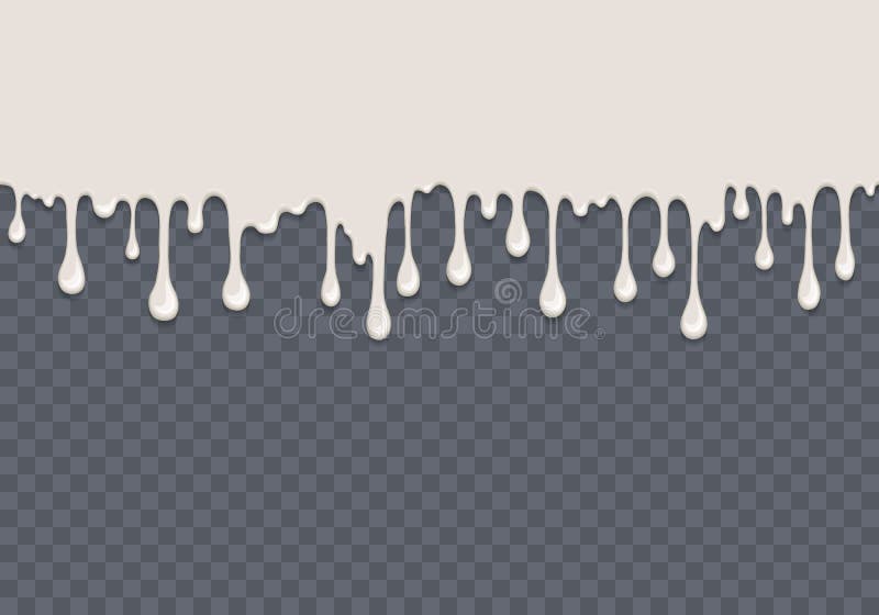 White dripping slime seamless element Royalty Free Vector