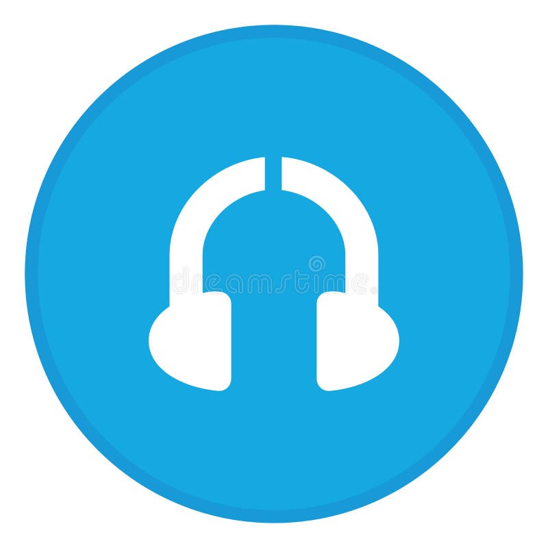White earphones, icon stock vector. Illustration of graphic 260374730