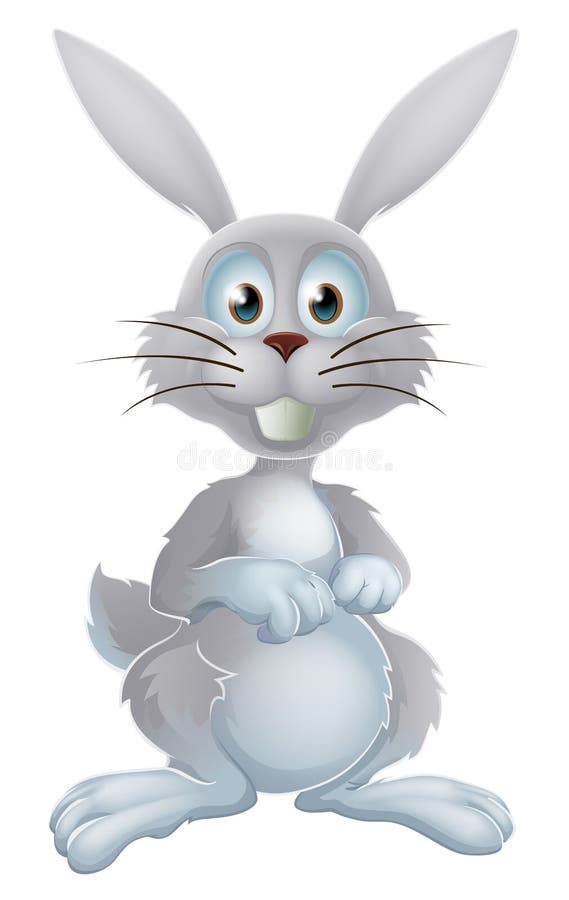 White easter bunny royalty free illustration