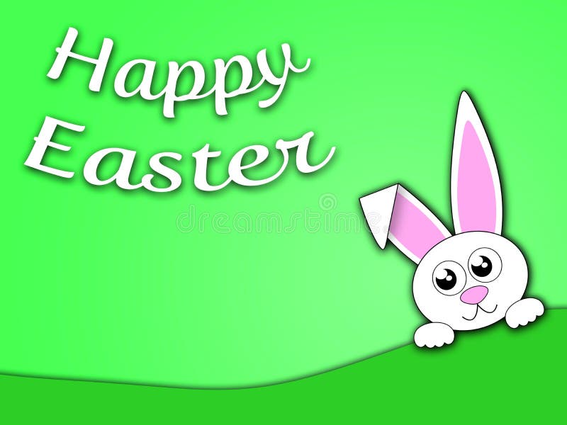 Download White Easter Bunny Rabbit With Big Eyes Stock Illustration ...