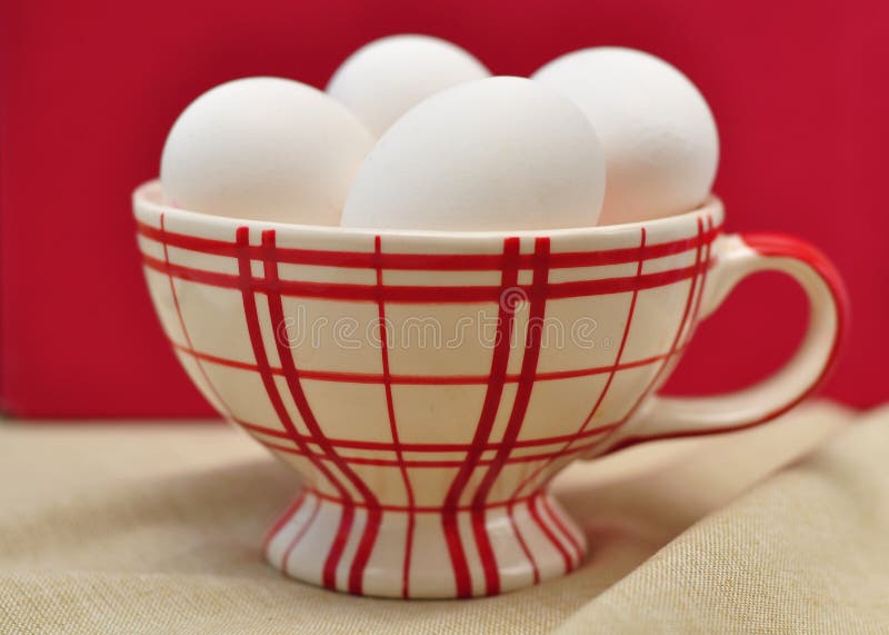 White eggs in a cup stock photo. Image of gourmet, health 28683878