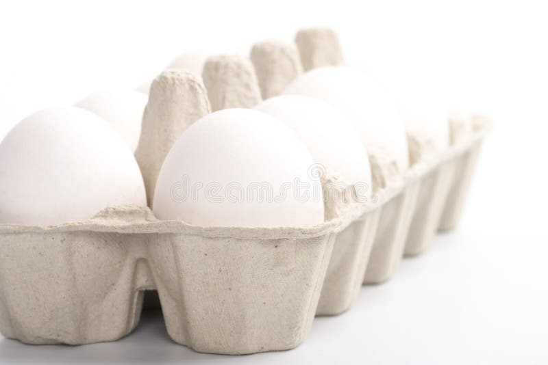 White eggs in packing