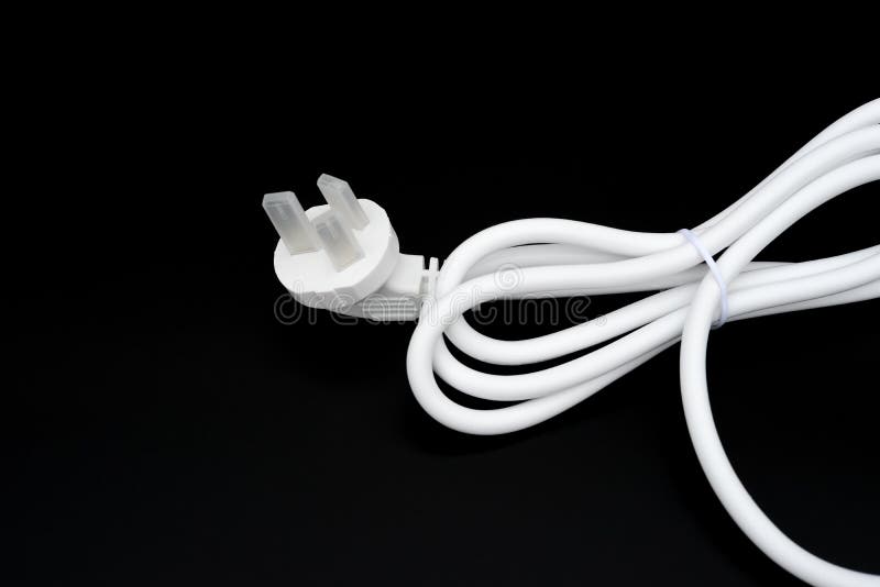 White electric cable stock image. Image of technology 24674931