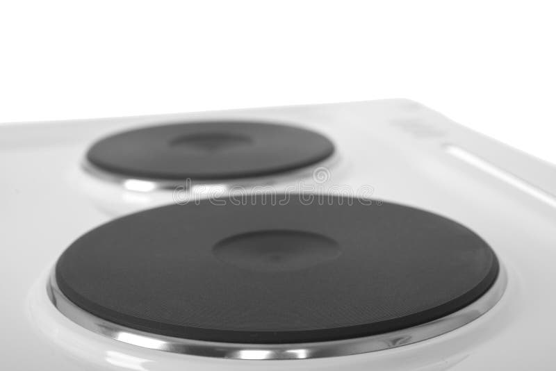 White Electric Stove Isolated on a White Background Stock Image Image