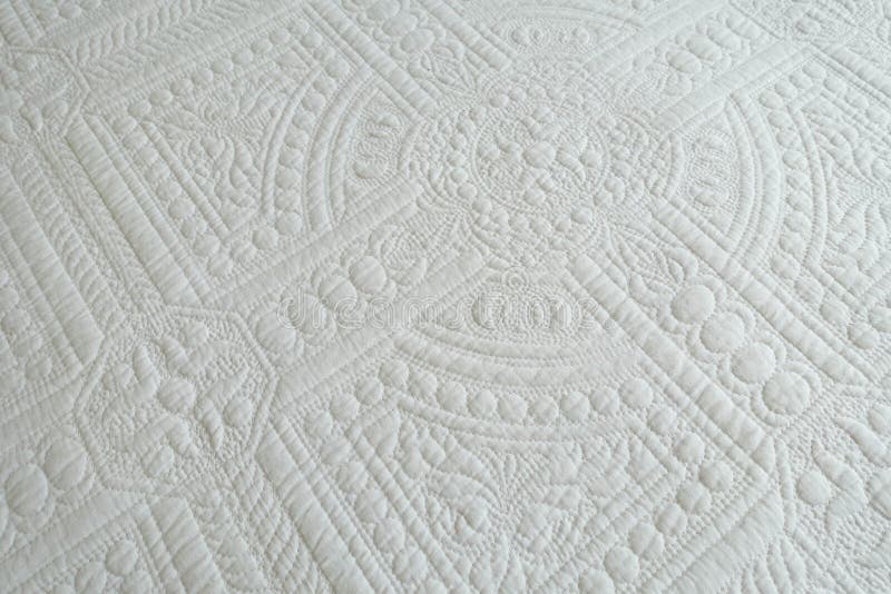 White Quilted Cover Design Background Stock Photo Image of quilt, design 207756108
