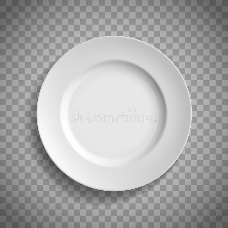 Ceramic Plate with Ornament. Kitchen Utensils and Dinnerware Stock