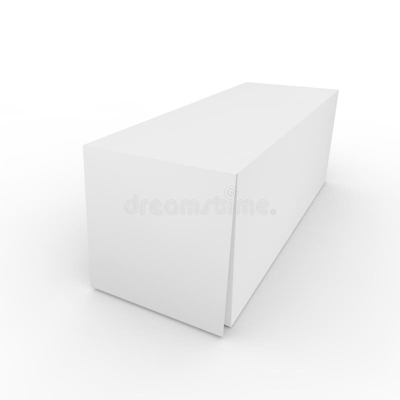 White empty rectangular package royalty free illustration