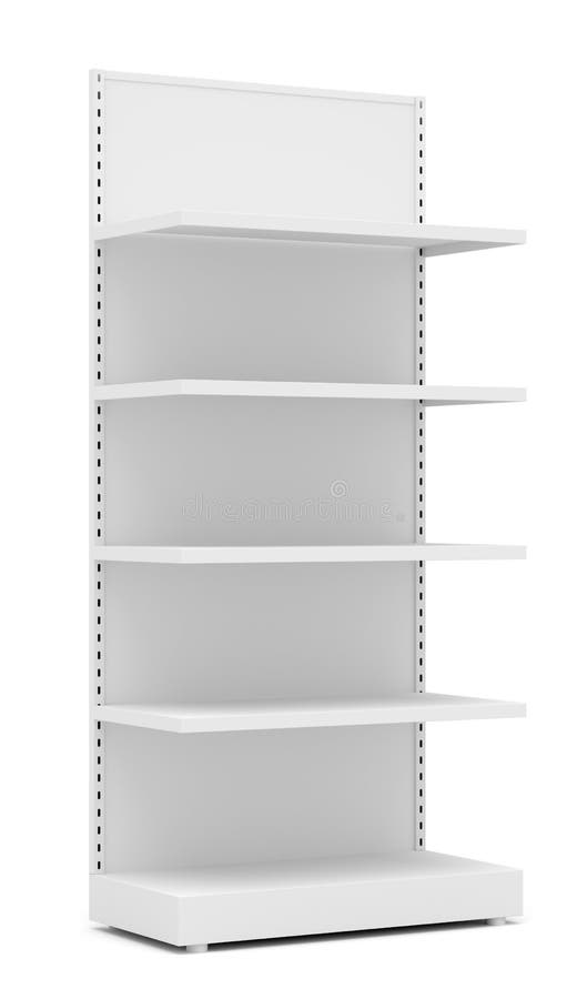 White Empty Retail Shelves stock illustration. Illustration of design 83484491