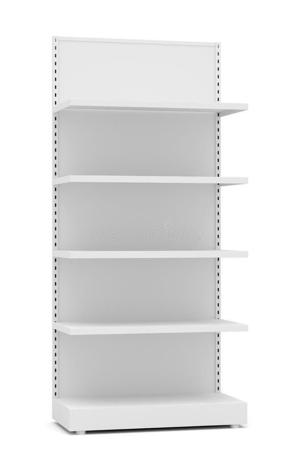 White Empty Retail Shelves stock illustration. Illustration of concepts