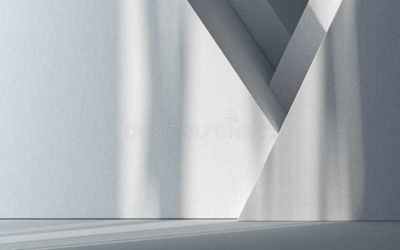 White empty room, 3d rendering royalty free illustration