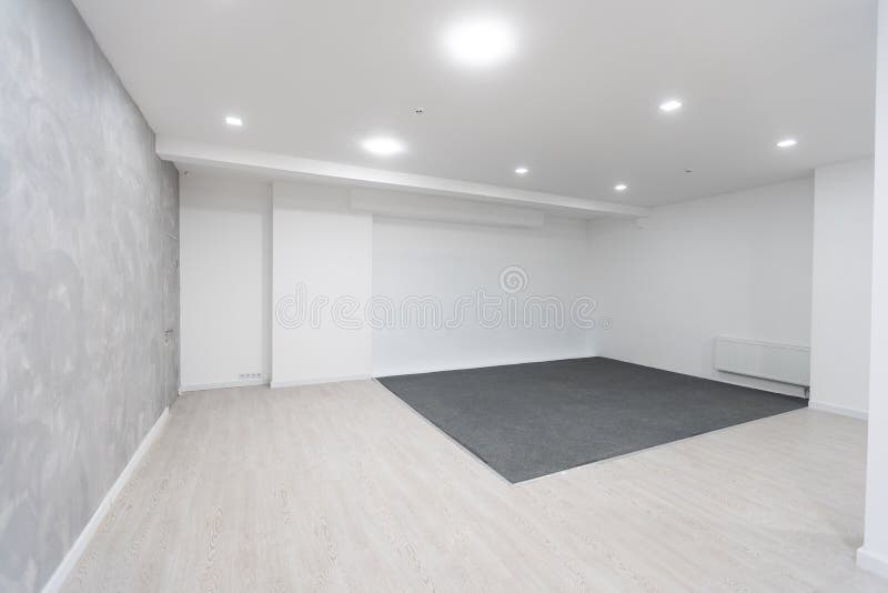 White empty space with ceiling and floor, loft style royalty free stock images