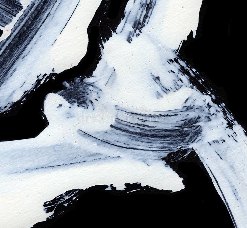 White expressive brush strokes for creative, innovative, interesting backgrounds in zen style stock image