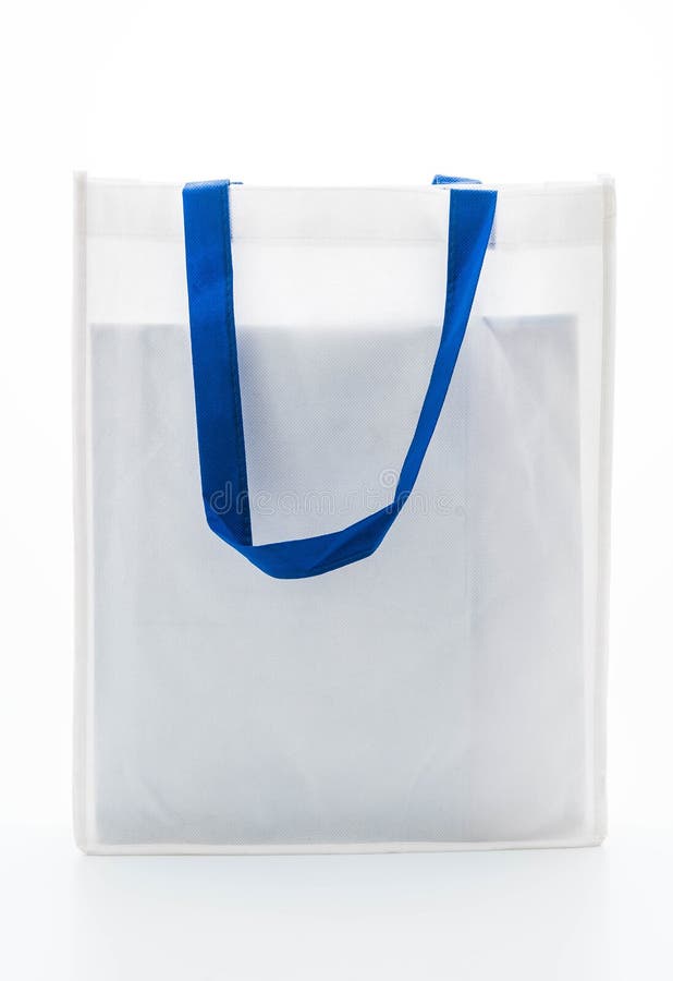 White fabric bag stock image. Image of customer, market 98015023