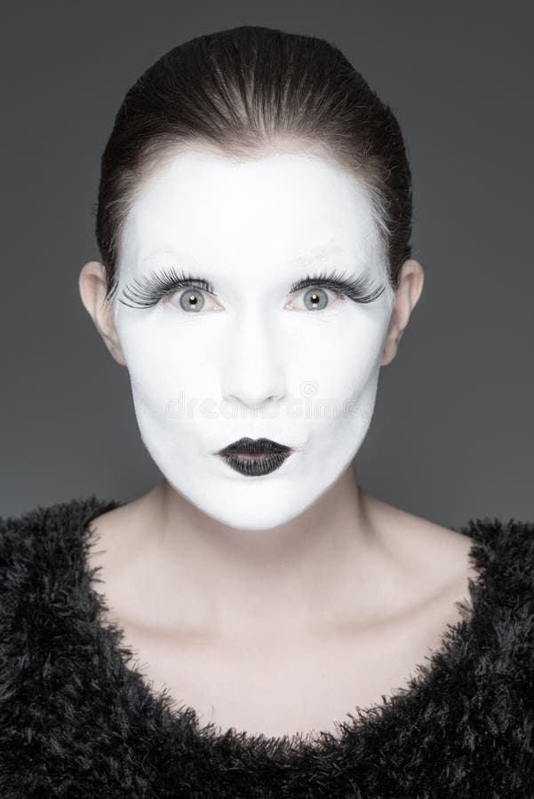 White face girl stock photo. Image of makeup, whiteface - 27747986