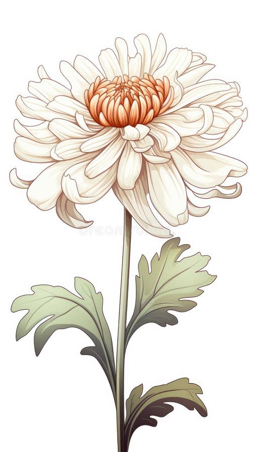 A White Flower with a Yellow