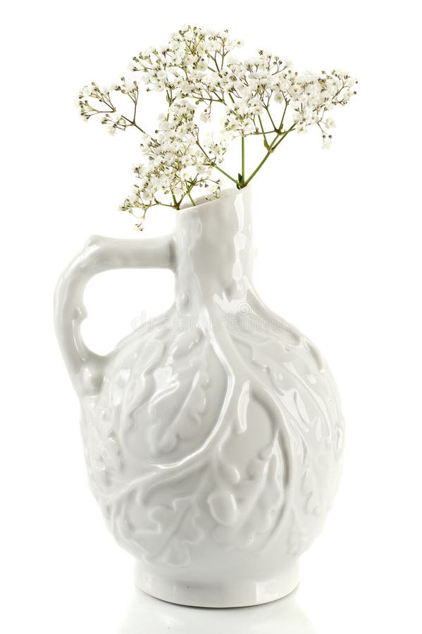 White Flowers in a Glass Vase Stock Image Image of spring, bunch