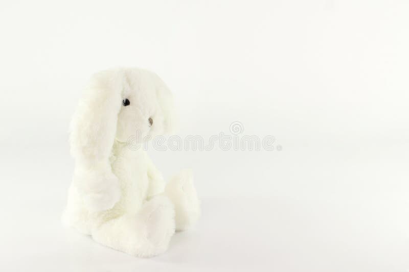 White Fluffy Rabbit Toy, Stuffed Bunny Stock Photo Image of soft
