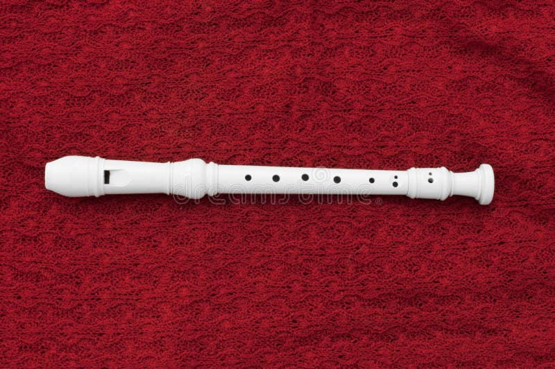 White Flute On Red Background Stock Image Image of wood, varnished