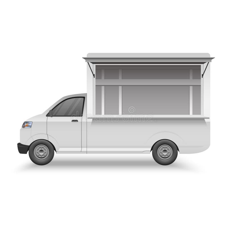 White food truck mock up template, fast food van, vector illustration vector illustration White food truck mock up template, fast food van, vector illustration vector illustration