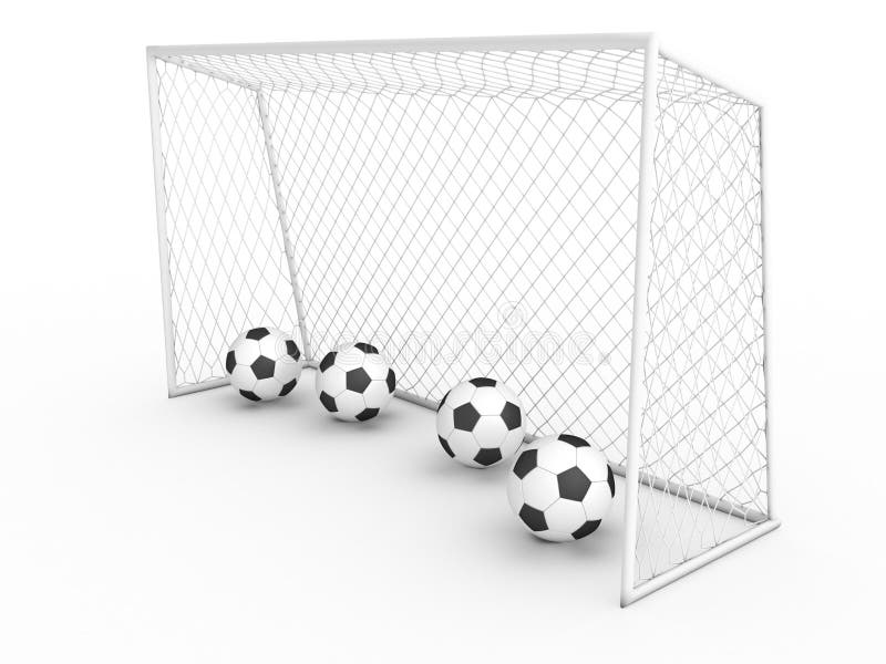 White football goal 5 stock illustration. Illustration of sport 36621607