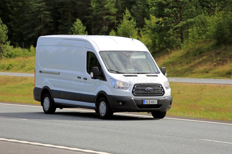 white ford transit van